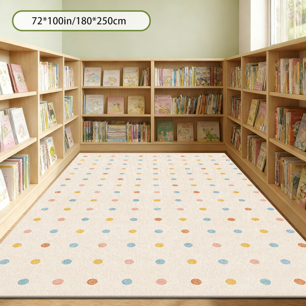 Suitable for Nursery, Playroom & Crawling Mat - Non-Slip Backing Carpet with Soft Covering, Machine Washable for Boys & Girls Bedrooms, Classrooms, Jumbo Sizes Available ( Nursery Mat)