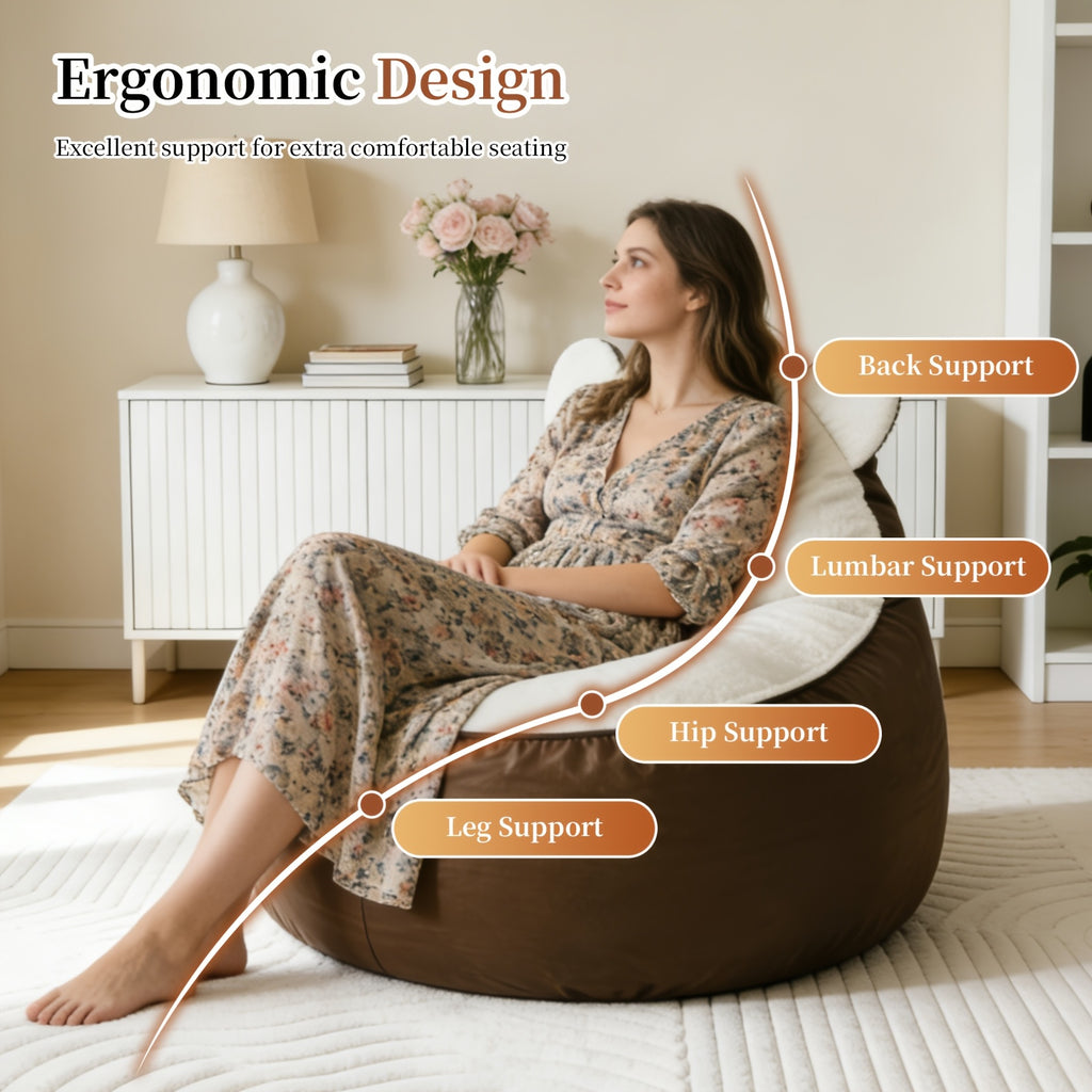 Cute Mouse-shaped Lazy Sofa, Soft Plush Bean Bag Chair, Suitable for Bedrooms And Living Rooms, Comfortable Floor Cushion Seat, Ideal for Reading, Gaming, And Napping, Modern Home Decoration Furniture, Can Be Used As A Holiday Gift