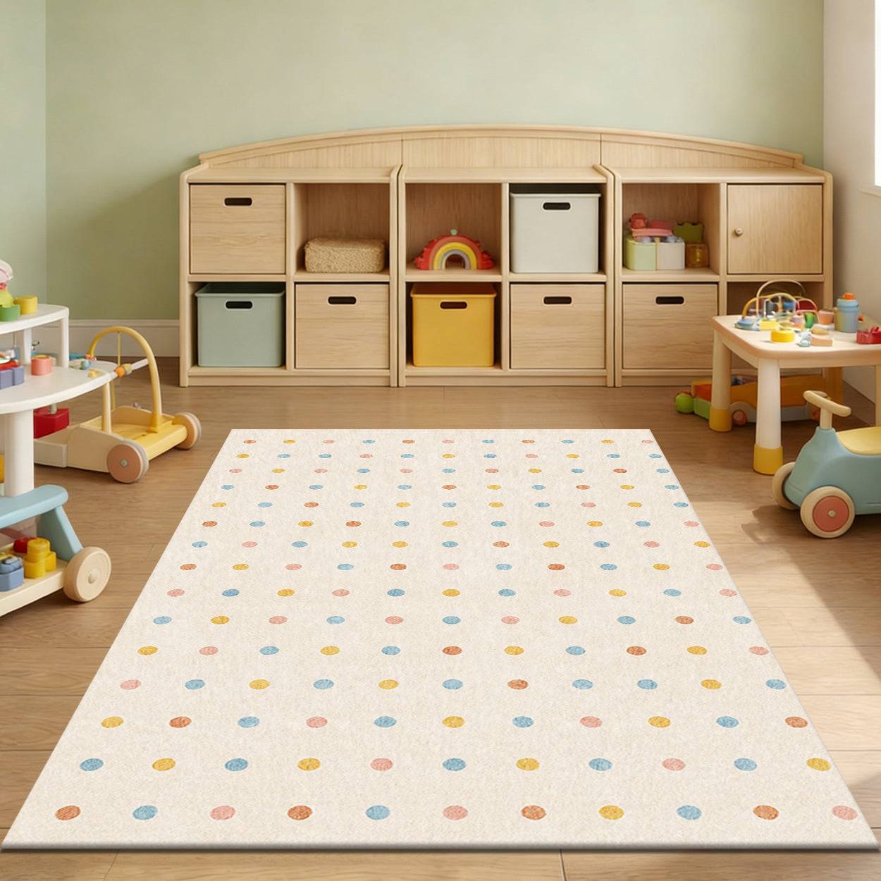 Suitable for Nursery, Playroom & Crawling Mat - Non-Slip Backing Carpet with Soft Covering, Machine Washable for Boys & Girls Bedrooms, Classrooms, Jumbo Sizes Available ( Nursery Mat)