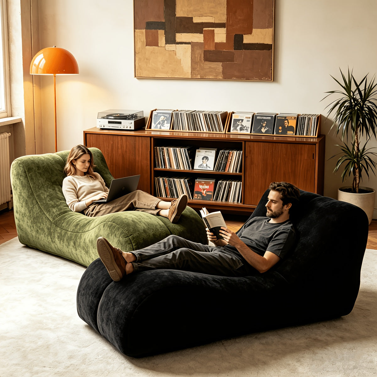 Creative Bean Bag Sofa Chair for Adults Filled with High-quality Sponge That Is Plump and Elastic Fitting the Curves of the Human Body and Providing Gentle Support to the Body in All As