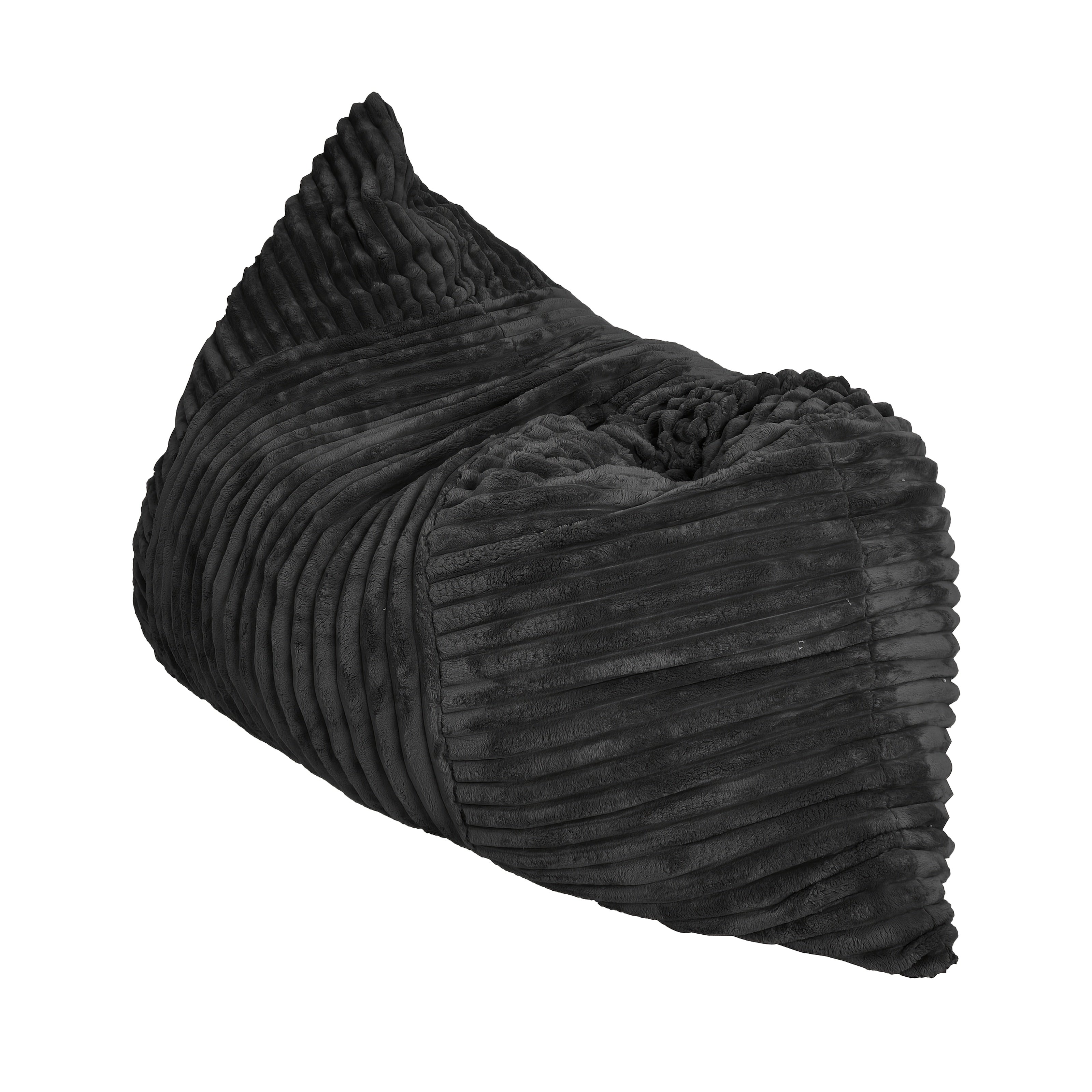 Multi-functional Casual Sofa, Giant 3-in-1 Bean Bag Chair, Convertible Floor Seat Cushion Mattress, Filled with Foam Sponge, Washable Sofa Cover, Suitable for Living Room, Bedroom, Etc., Black Casual Chair for Adults