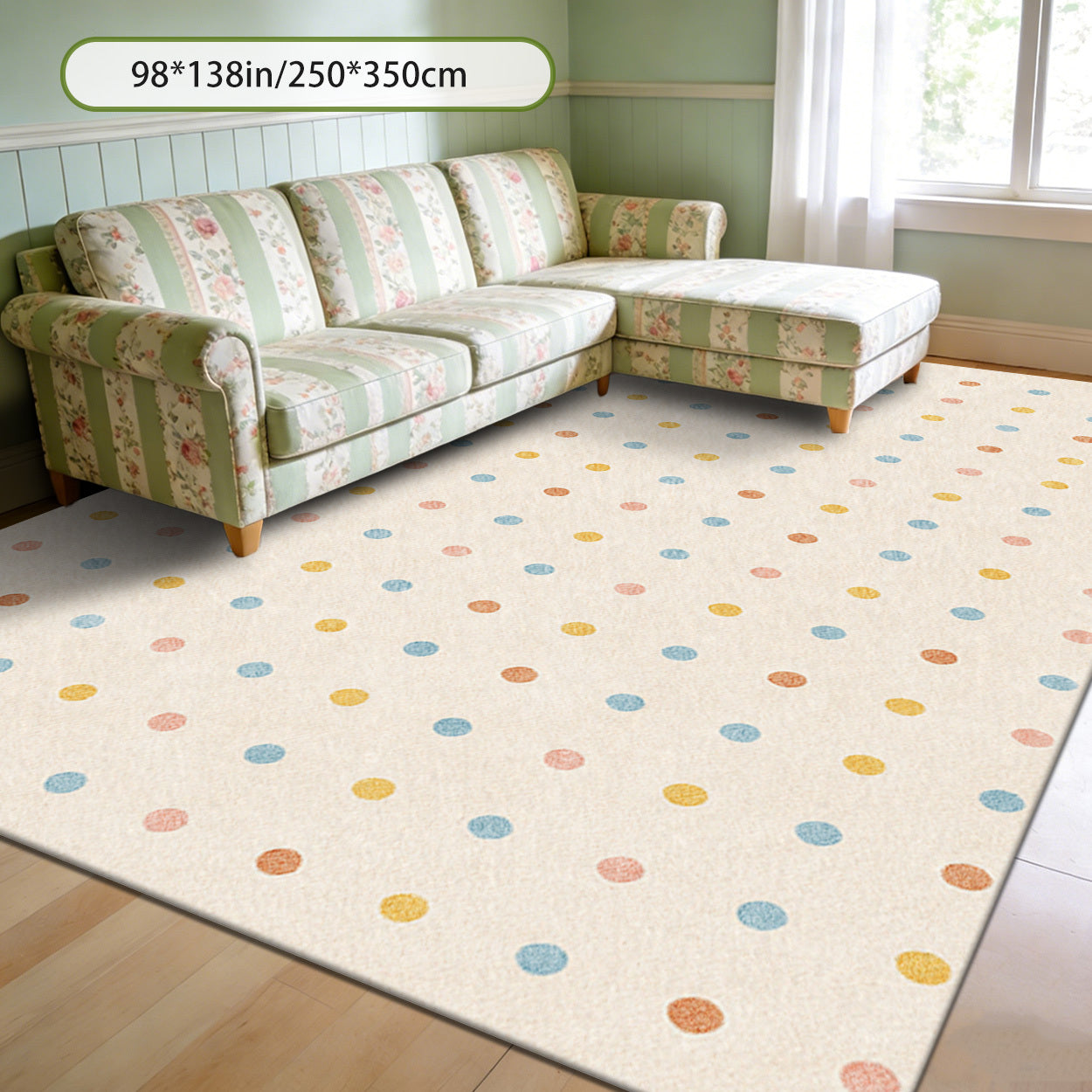 Suitable for Nursery, Playroom & Crawling Mat - Non-Slip Backing Carpet with Soft Covering, Machine Washable for Boys & Girls Bedrooms, Classrooms, Jumbo Sizes Available ( Nursery Mat)