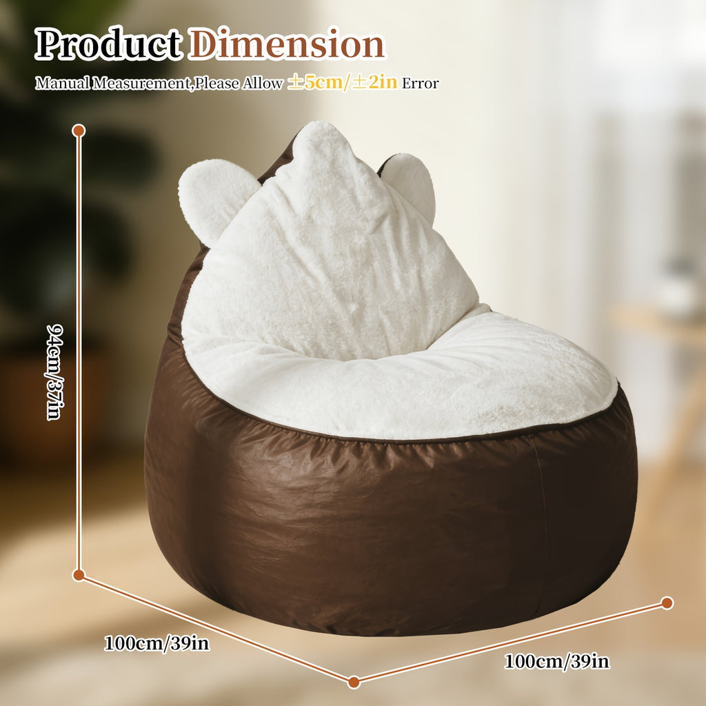 Cute Mouse-shaped Lazy Sofa, Soft Plush Bean Bag Chair, Suitable for Bedrooms And Living Rooms, Comfortable Floor Cushion Seat, Ideal for Reading, Gaming, And Napping, Modern Home Decoration Furniture, Can Be Used As A Holiday Gift