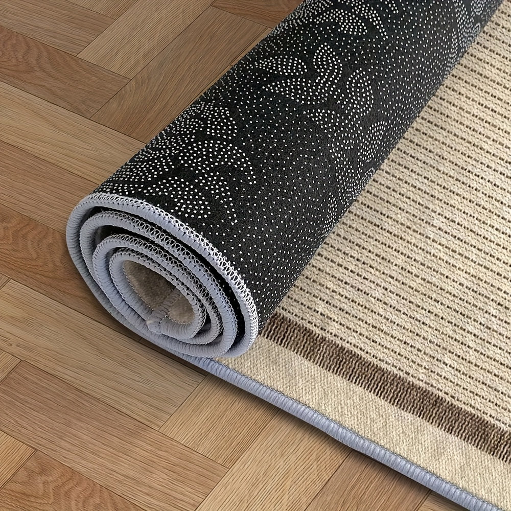 Luxurious Area Rugs with a Warm Touch Are Suitable for Living Rooms, Bedrooms, Dining Rooms, And Offices. The Brown Geometric Design Is Easy to Maintain, Making It a Great Home Decor Accessory