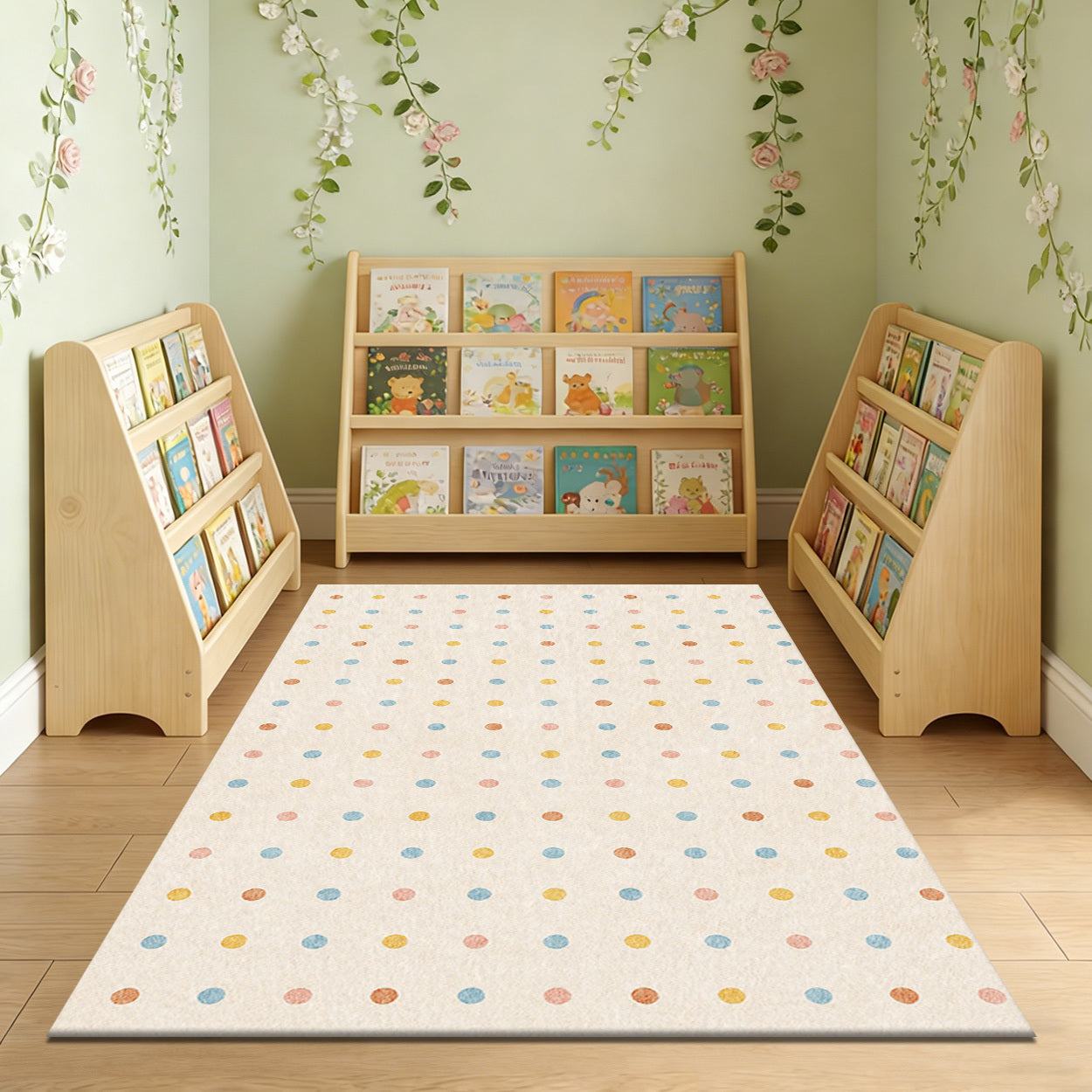 Suitable for Nursery, Playroom & Crawling Mat - Non-Slip Backing Carpet with Soft Covering, Machine Washable for Boys & Girls Bedrooms, Classrooms, Jumbo Sizes Available ( Nursery Mat)