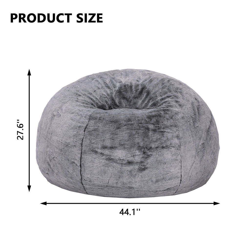 Living Room Bean Bag Chair, Comfy Bean Bag Sofa with Memory Foam, Round Lazy BeanBag Couch for Living Room, Bedroom, Apartment