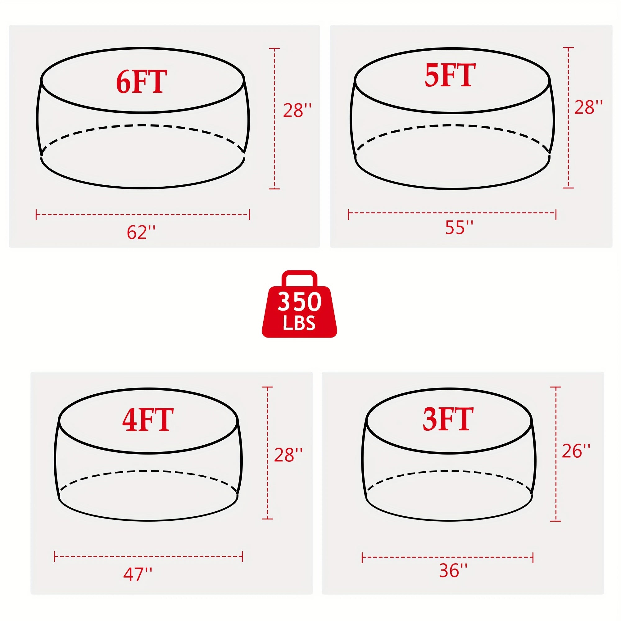 3ft 4ft Bean Bag Chair, 5ft 6ft Giant Bean Bag with Memory Foam Filled Comfy Bean Bag Chairs, for Adults Adult Bean Bag Chair with Dutch Velet Cover for Living Room Bedroom, Apartment, Living Room, Flannel Cover, Machine Washable, Vacuum Packed,