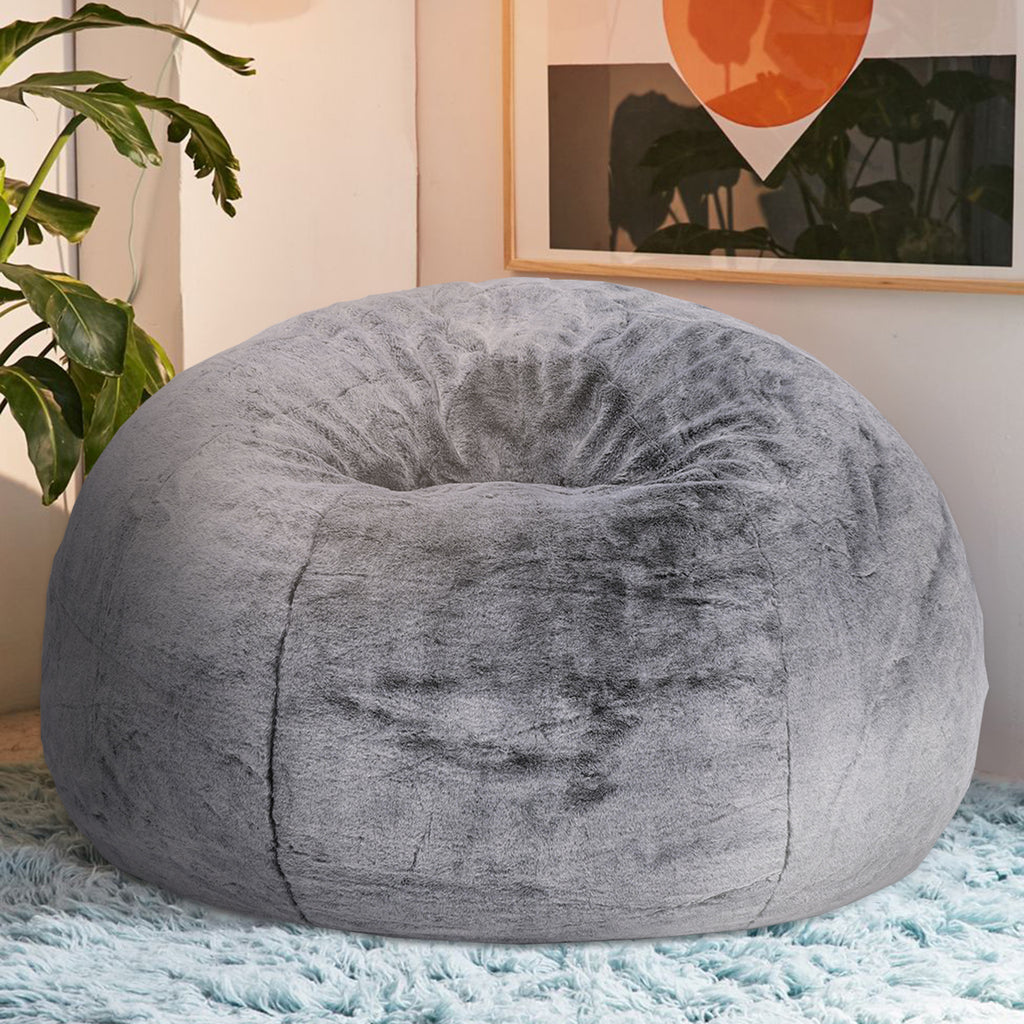 Living Room Bean Bag Chair, Comfy Bean Bag Sofa with Memory Foam, Round Lazy BeanBag Couch for Living Room, Bedroom, Apartment
