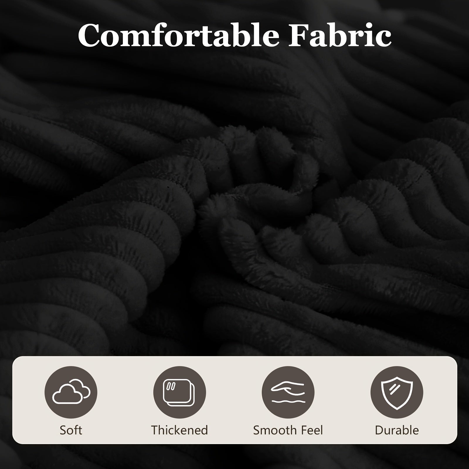Cozy Corduroy Bean Bag Chair with Footrest - Soft Foam-Filled Lazy Sofa Suitable for Adults &, Corduroy Upholstery Accent Chair for \u002FOutdoor Use, Striped Modern for Living Room, Bedroom, Game Room (Black\u002Fwhite)