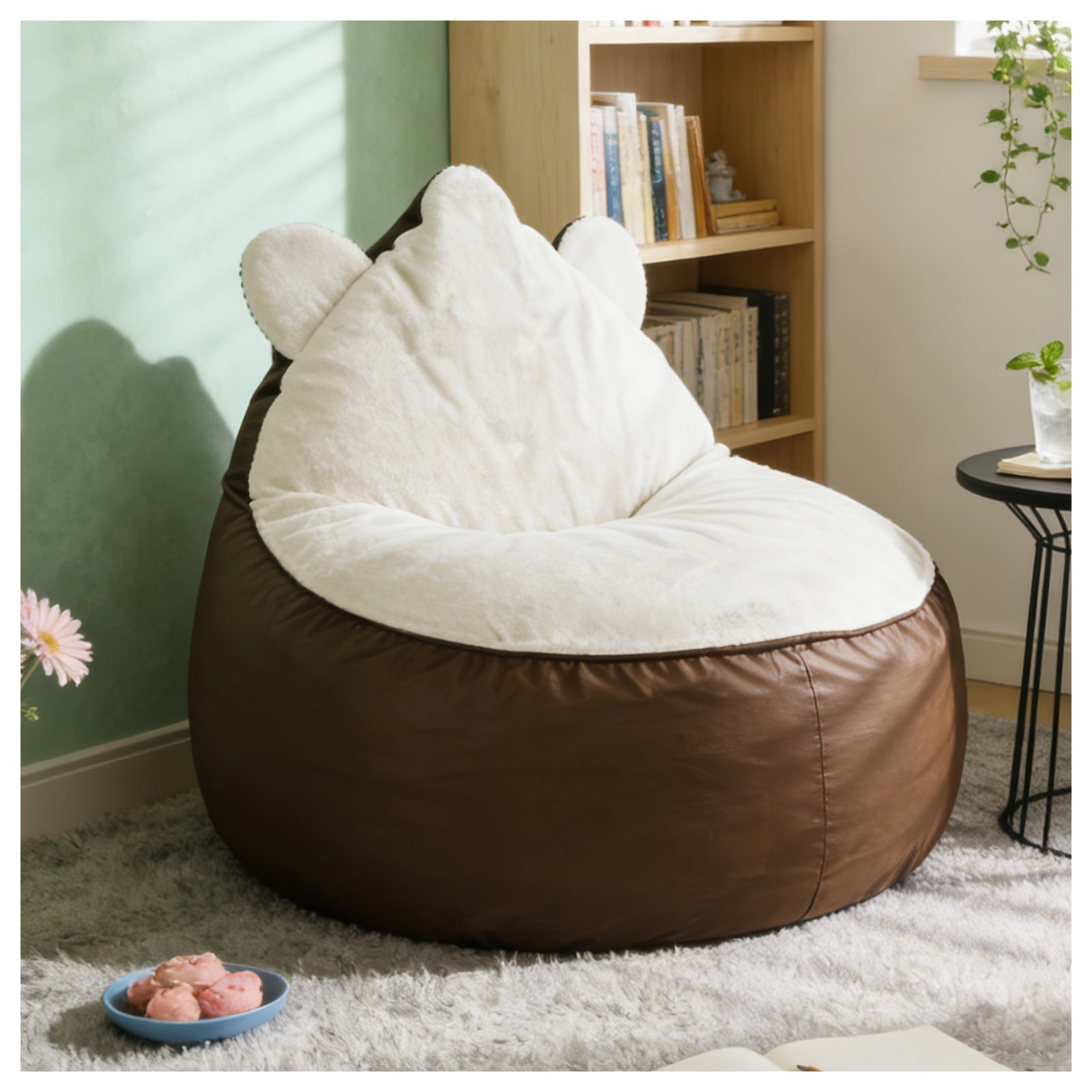 Cute Mouse-shaped Lazy Sofa, Soft Plush Bean Bag Chair, Suitable for Bedrooms And Living Rooms, Comfortable Floor Cushion Seat, Ideal for Reading, Gaming, And Napping, Modern Home Decoration Furniture, Can Be Used As A Holiday Gift